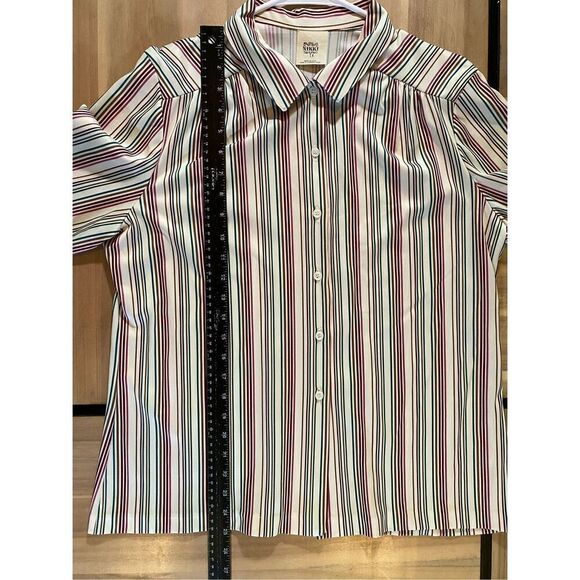 Nikki Women’s Striped‎ Button Up Top - Picture 5 of 6
